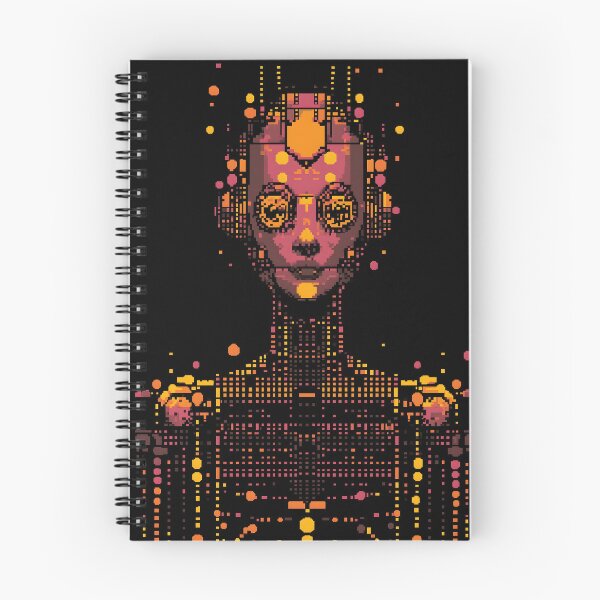 Item preview, Neon Pixel Girl Robot  designed and sold by ClubVacay.