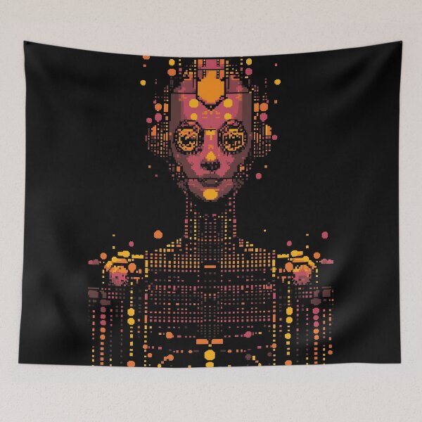 Item preview, Neon Pixel Girl Robot  designed and sold by ClubVacay.