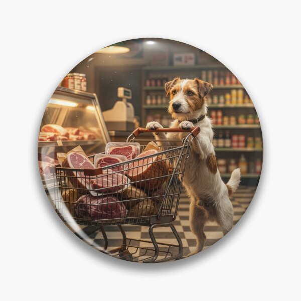 Item preview, Jack Russell Terrier Visits the Butcher designed and sold by Tridentulus.