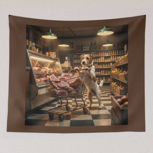 Item preview, Jack Russell Terrier Visits the Butcher designed and sold by Tridentulus.
