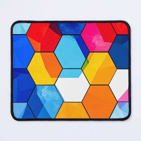 Item preview, Vibrant Hexagon Grid Abstract Pattern designed and sold by NizuCaCi.