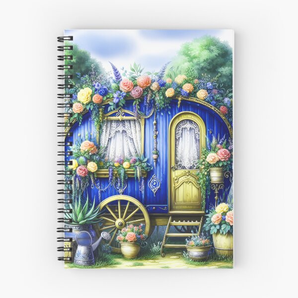 Item preview, Blue Caravan Home – Floral Fantasy with Succulents and Lush Plants designed and sold by EmeraldeaArt.