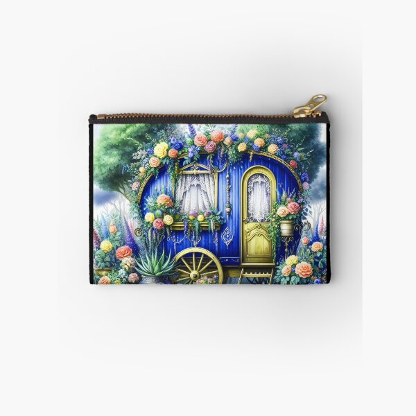 Item preview, Blue Caravan Home – Floral Fantasy with Succulents and Lush Plants designed and sold by EmeraldeaArt.