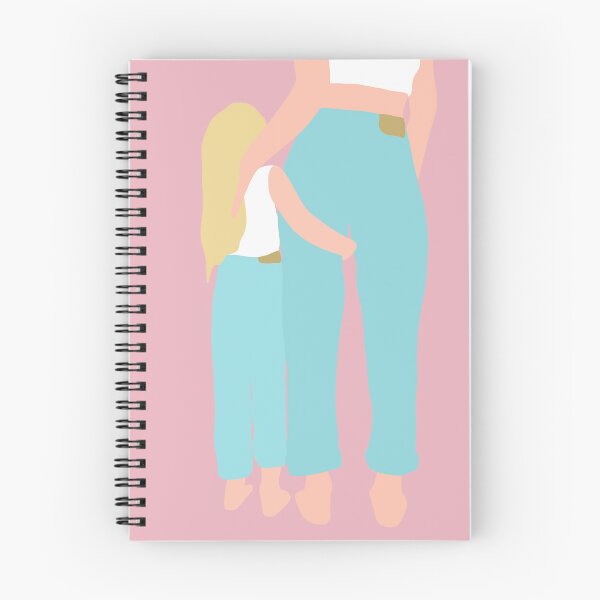 Item preview, Mini Me Moment – Minimalist mother-daughter illustration on a pink background designed and sold by TineTaler.