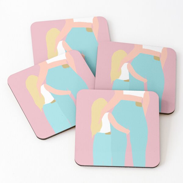 Item preview, Mini Me Moment – Minimalist mother-daughter illustration on a pink background designed and sold by TineTaler.