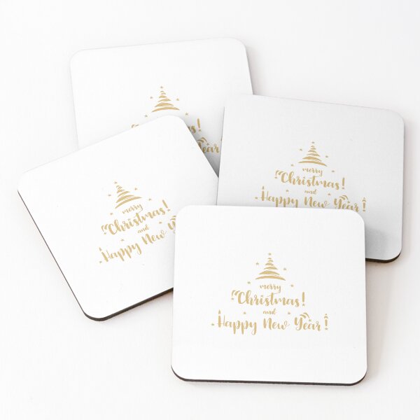 Item preview, Merry Christmas & Happy New Year (Gold) designed and sold by Pencil & Pixel.