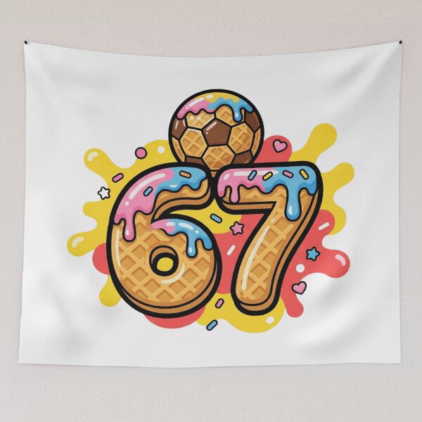 Item preview, cool soccer drip number 67 football meme art designed and sold by ArtDesignTp.