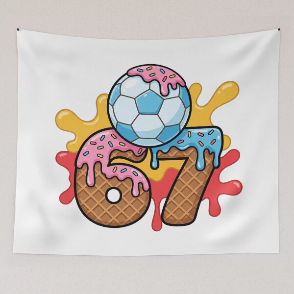 Item preview, soccer drip 67 funny gen alpha meme design designed and sold by ArtDesignTp.