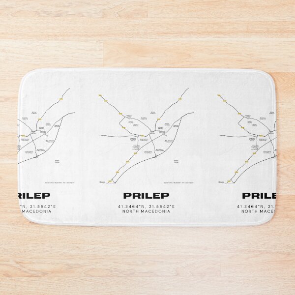 Item preview, Prilep North Macedonia City Map Poster | Minimalist Street Map Art designed and sold by RM-Journey.