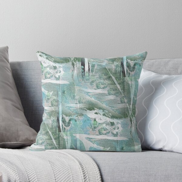 Item preview, Painterly Landscape Abstract in Blue and Green designed and sold by Artistestella.