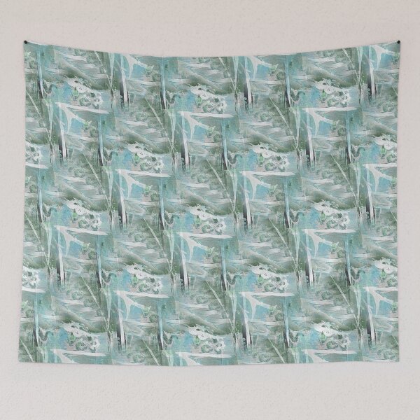Item preview, Painterly Landscape Abstract in Blue and Green designed and sold by Artistestella.