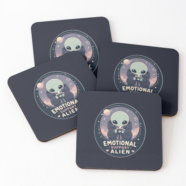 Item preview, Emotional Support Alien Coffee Club designed and sold by QuietNovaShop.