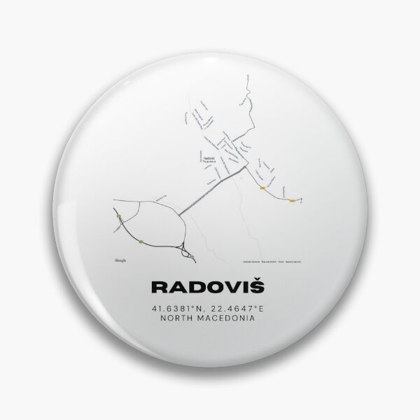 Item preview, Radoviš North Macedonia Street Map Poster | Minimalist Map Design designed and sold by RM-Journey.