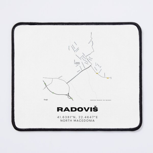Item preview, Radoviš North Macedonia Street Map Poster | Minimalist Map Design designed and sold by RM-Journey.