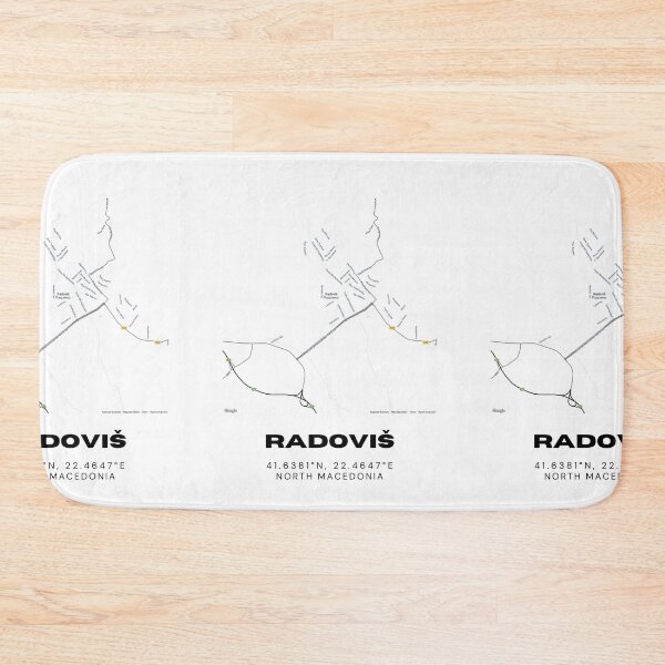 Item preview, Radoviš North Macedonia Street Map Poster | Minimalist Map Design designed and sold by RM-Journey.