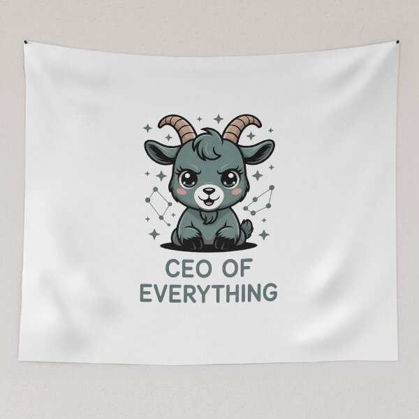 Item preview, Funny Capricorn Zodiac Shirt – CEO of Everything | Cute Capricorn Goat Design designed and sold by Cool-cat-art.