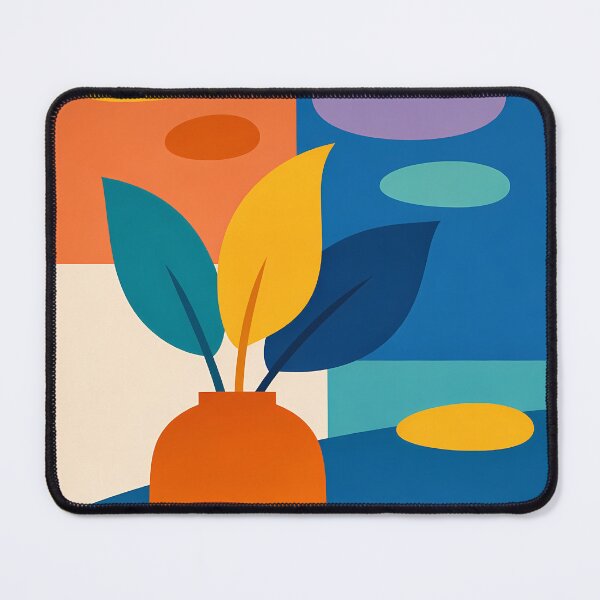 Item preview, Colour Block Vase with Organic Leaves designed and sold by InkSmithery.