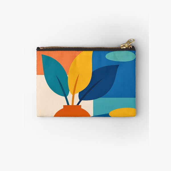 Item preview, Colour Block Vase with Organic Leaves designed and sold by InkSmithery.