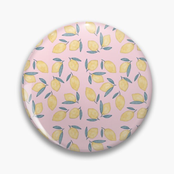 Item preview, Minimalist lemon pattern on a pink background – Fruity all-over design designed and sold by TineTaler.