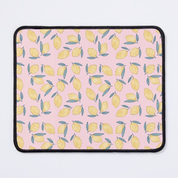 Item preview, Minimalist lemon pattern on a pink background – Fruity all-over design designed and sold by TineTaler.