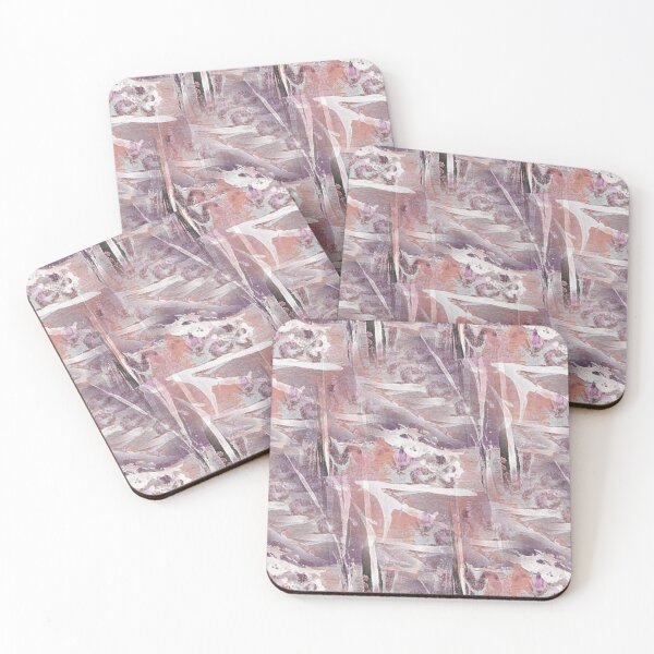 Item preview, Painterly Landscape Abstract in Peach and Maroon designed and sold by Artistestella.
