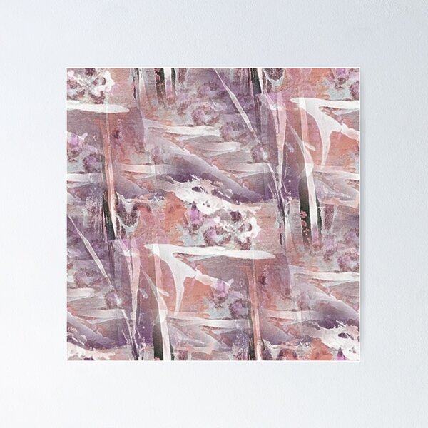 Item preview, Painterly Landscape Abstract in Peach and Maroon designed and sold by Artistestella.