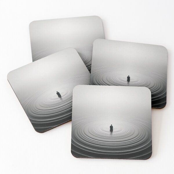 Item preview, Minimalist Meditating Figure in Serene Water designed and sold by Silence has weight.