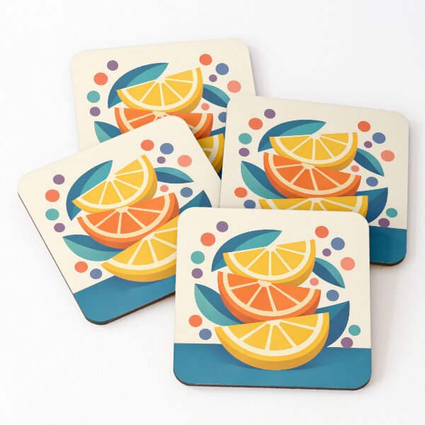 Item preview, Stacked Citrus Slices with Leaves designed and sold by InkSmithery.