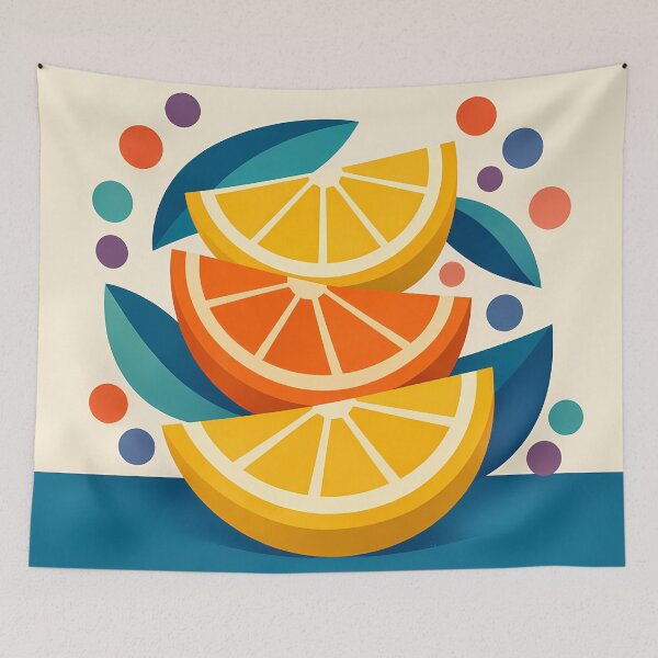 Item preview, Stacked Citrus Slices with Leaves designed and sold by InkSmithery.
