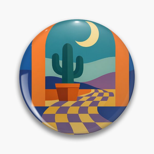 Item preview, Moonlit Desert Arch with Wavy Checker Path designed and sold by InkSmithery.