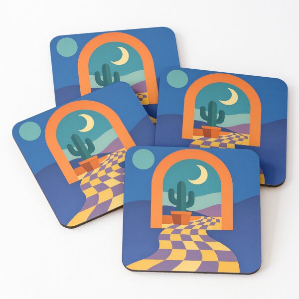 Item preview, Moonlit Desert Arch with Wavy Checker Path designed and sold by InkSmithery.