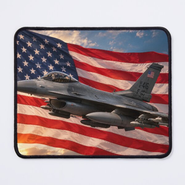 Item preview, F-16 Fighting Falcon American Flag Sunse designed and sold by riki2365.