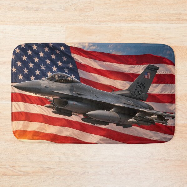 Item preview, F-16 Fighting Falcon American Flag Sunse designed and sold by riki2365.