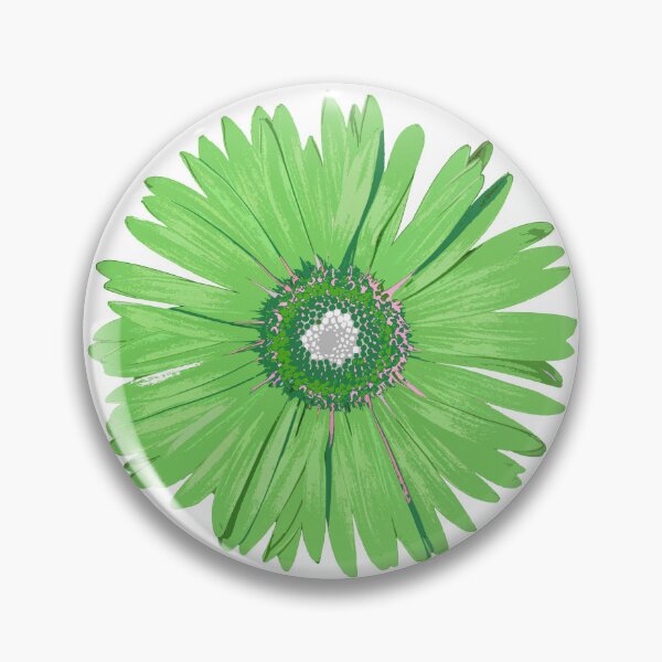 Item preview, Green And White Daisy Flower Botanical Floral Pop Art designed and sold by Sharon Cummings Art.