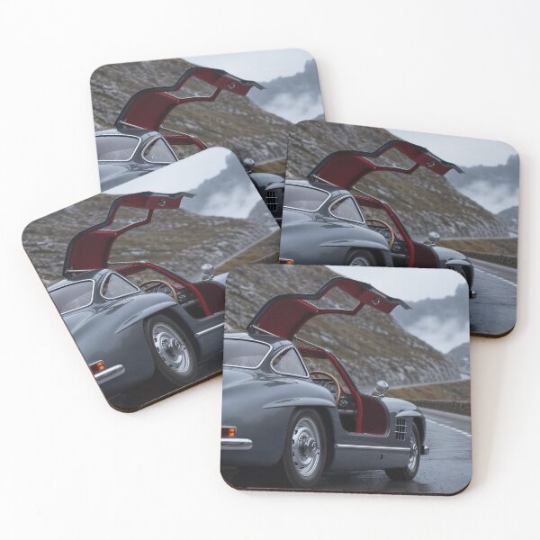 Item preview, Classic Grey Gullwing Sports Car Mountain Pass designed and sold by OwnByCats.