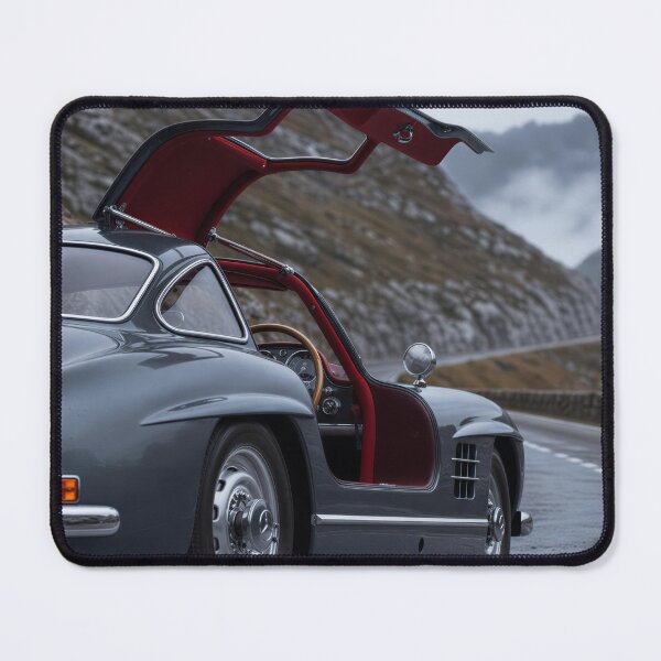 Item preview, Classic Grey Gullwing Sports Car Mountain Pass designed and sold by OwnByCats.