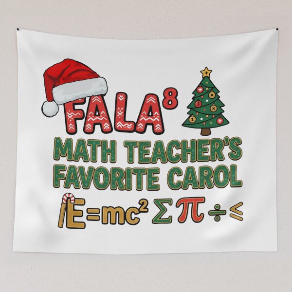 Item preview, festive math humor fa la math teacher design designed and sold by ArtDesignTp.