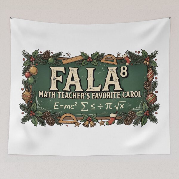 Item preview, holiday math joke fa la math teacher gift designed and sold by ArtDesignTp.