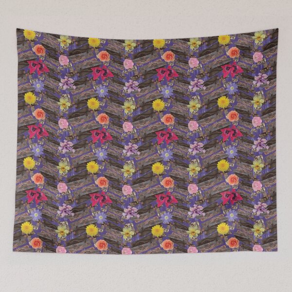 Item preview, Weathered Latches & Flowers on Purple designed and sold by Digitalmyth's Designs.