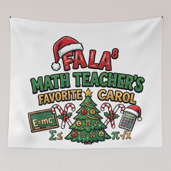 Item preview, fa la math cute christmas teacher humor design designed and sold by ArtDesignTp.