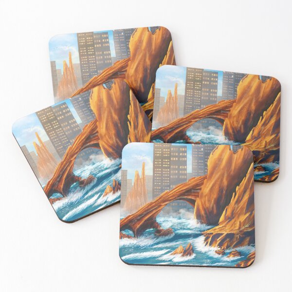 Item preview, Urban landscape and rocky coast in summer designed and sold by JaN44Fotografia.