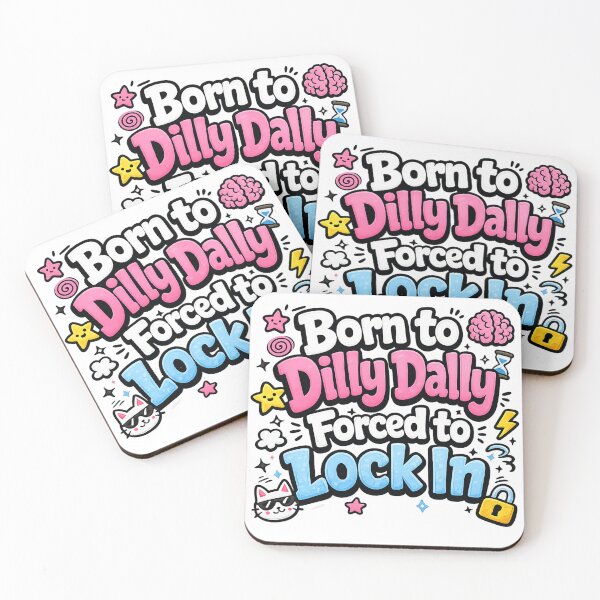 Item preview, Born to Dilly Dally Forced to Lock In Funny Meme Cat Design designed and sold by madebysiwa.