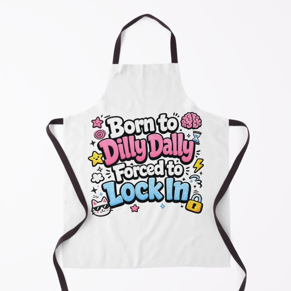 Item preview, Born to Dilly Dally Forced to Lock In Funny Meme Cat Design designed and sold by madebysiwa.