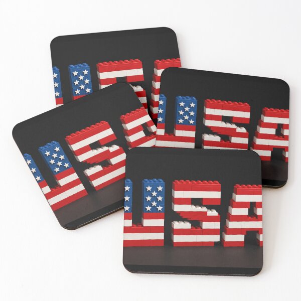 Item preview, USA American Flag Brick Letters Patriotic designed and sold by riki2365.