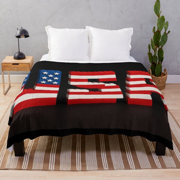 Item preview, USA American Flag Brick Letters Patriotic designed and sold by riki2365.