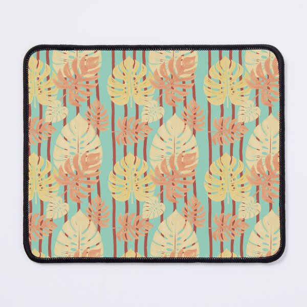 Item preview, Tropical leaves and red stripes 94 designed and sold by StefanStudioArt.