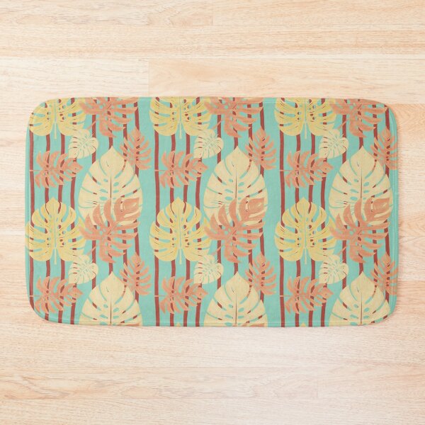 Item preview, Tropical leaves and red stripes 94 designed and sold by StefanStudioArt.