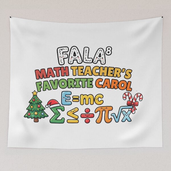 Item preview, fa la la math christmas pun teacher humor design designed and sold by ArtDesignTp.
