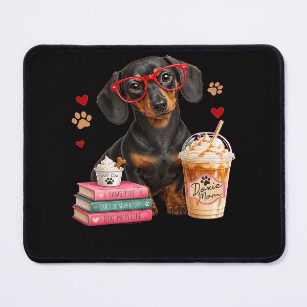 Item preview, Cute Doxie Mom with Coffee and Books | Dachshund Dog Mom designed and sold by tamdevo1.