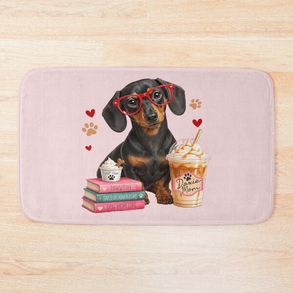 Item preview, Cute Doxie Mom with Coffee and Books | Dachshund Dog Mom designed and sold by tamdevo1.